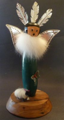 Gourd Angel with Sheep, by Donna Whitson